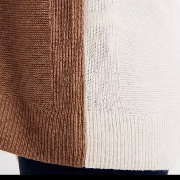 Madewell Kimball Colorblock Sweater Women's Size Small, Cream/Tan, GUC - Picture 3 of 15